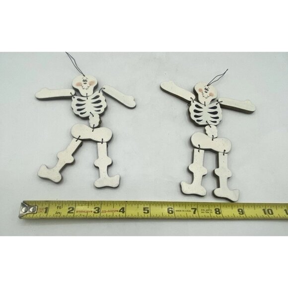 Halloween Tree Ornament Lot of 12 Witch Pumpkin Cat Skeleton Haunted House Decor - Picture 11 of 11